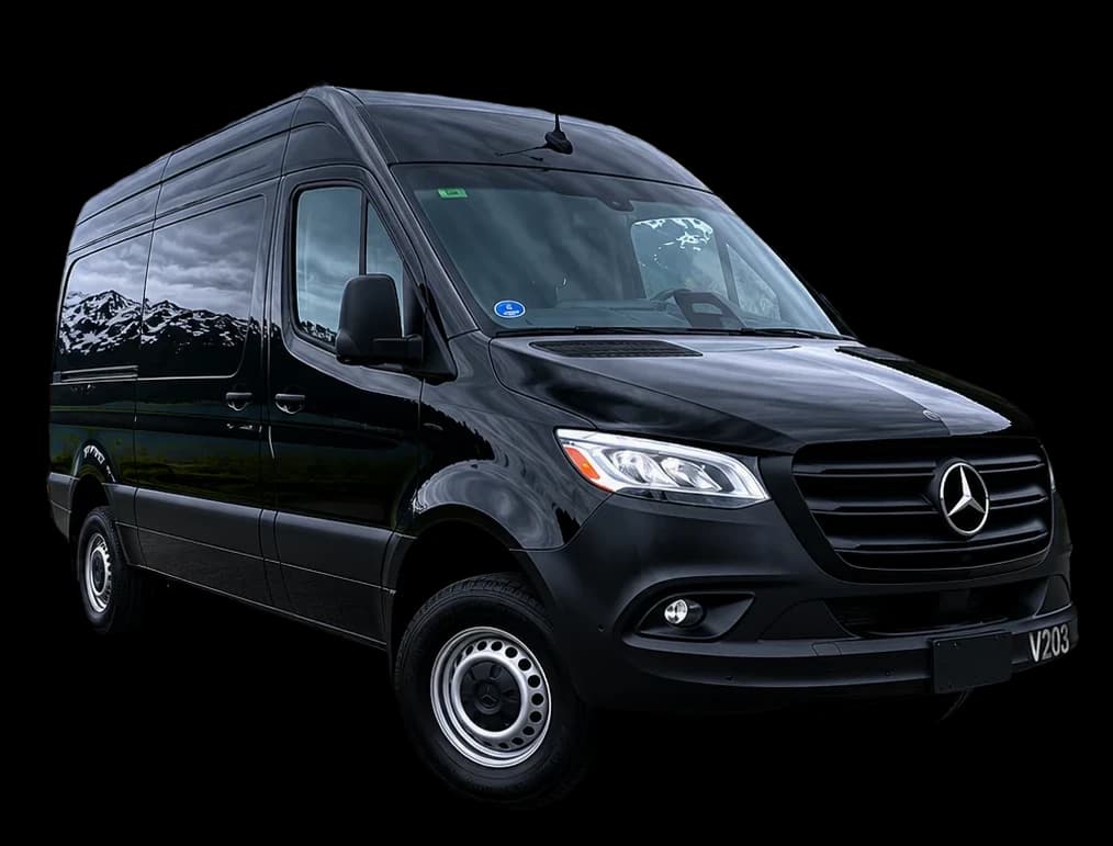 Black Mercedes-Benz Sprinter Van, The First Class Driver